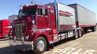 WalkAround Of A 1955 Peterbilt 350 CabOver And Trailer At Truckin For Kids 2013 [upl. by Ettennat]