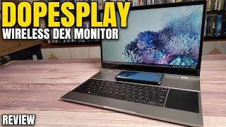 Dopesplay DR158W Wireless LapDock Monitor Review [upl. by Ahsinal]