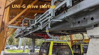 Doppelmayr UNIG gondola drive startup [upl. by Ddal512]