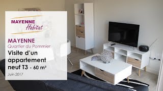 Visite dun appartement T3 neuf à loyer modéré à MAYENNE [upl. by Casabonne]