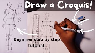 How to Draw a Croquis for Fashion Designers Detailed Tutorial [upl. by Remliw]