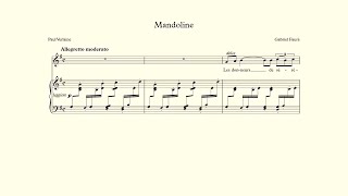 Mandoline  Fauré  accompaniment in G major [upl. by Enitsud]