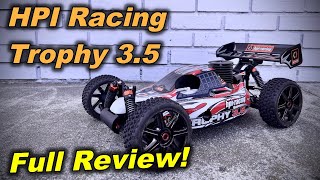 HPI Racing Trophy 35 Nitro Buggy Full Review [upl. by Darcee]