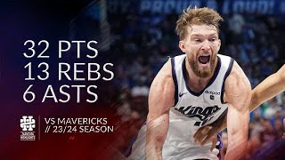 Domantas Sabonis 32 pts 13 rebs 6 asts vs Mavericks 2324 season [upl. by Guzel]