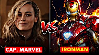 Captain Marvel vs Ironman  Full Power Comparison  The Death ☠️ Battle  Guardian Pulse [upl. by Cleres]