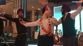 Wedding Bhangra Performance 2023  Hardeep amp Rashikas Reception  Folking Desi [upl. by Krigsman975]