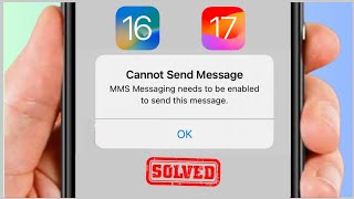 Cannot Send Message MMS Messaging needs to be enabled to send this message  iOS 17  iOS 16 [upl. by Neri]