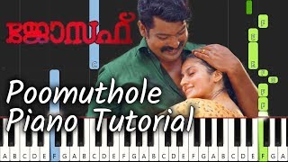 Poomuthole Piano Tutorial Notes amp MIDI  Jospeh  Malayalam Song [upl. by Abil]