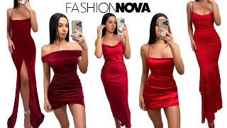 VALENTINES DAY OUTFITS  FASHION NOVA HAUL fashionnova [upl. by Annelg691]