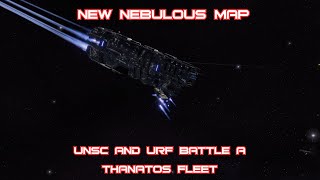 New Control Map Battle 2v2  UNSC and URF Battle a Thanatos Fleet  Nebulous Fleet Command [upl. by Vladamar]