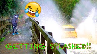 Getting Splashed By A Car Compilation peoplegettingsplashed [upl. by Caneghem]