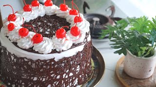 BLACK FOREST CAKE RECIPE WITH COSTINGPERFECT SA HANDAAN [upl. by Hartill121]