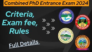 Combined PhD entrance exam 2024  full details pihuacademy [upl. by Trout973]