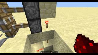 Minecraft Tutorial  Retractable Glass Piston Door [upl. by Eleumas]