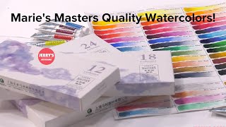 Maries Masters Quality Watercolors  Key Features [upl. by Anotyad]