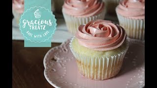 Eggless Moist Vanilla Cupcakes  Easy Buttercream Frosting [upl. by Ennybor]