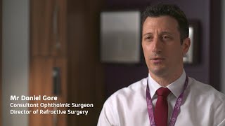 Moorfields Private consultant interview  Mr Daniel Gore Director of Refractive Surgery [upl. by Ecidna]