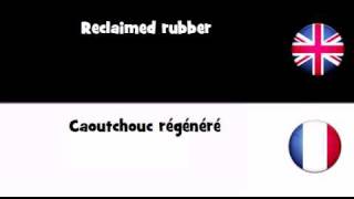 APPRENDRE LANGLAIS  Caoutchouc régénéré [upl. by Nowaj57]