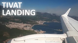 Landing in Tivat Montenegro  Engine view [upl. by Wyatt]