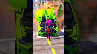 SpiderMan আর বাবার গাড়িতে বম লাগিয়ে SpiderMan কে মেরে ফেললো 😭😱 shorts trending viral gta5 [upl. by Casandra]