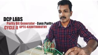 PARITY BIT GENERATOR  EVEN PARITY l CYCLE 3 I DIPLOMA IN COMPUTER ENGINEERING l DCP LAB [upl. by Samaria547]