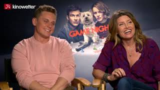 Interview Billy Magnussen amp Sharon Horgan GAME NIGHT [upl. by Ynnohj]