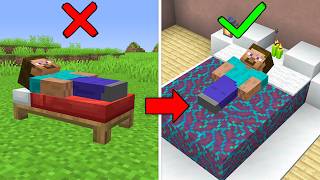 87 Minecraft Build Hacks That Require 0 Skill [upl. by Assenat]