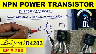 792 Testing D4203 high voltage fastswitching NPN power transistor [upl. by Nahtonoj]