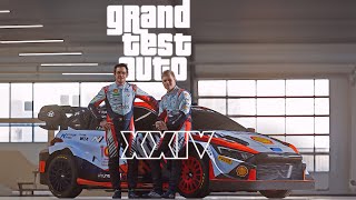 Grand Test Auto XXIV  Hyundai Rally Team hilariously recreated GTA 6 Trailer [upl. by Yblocaj961]