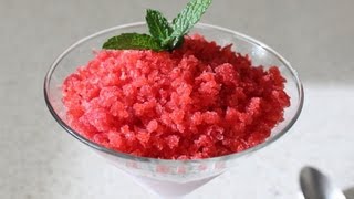 Strawberry Granita Recipe  Frozen Italian Fruit Dessert [upl. by Mcknight]