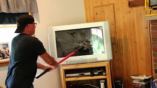 PSYCHO DAD SMASHES TV [upl. by Auhsaj84]