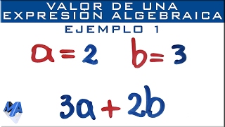 Valor numérico de expresiones algebraicas  Ejemplo 1 [upl. by Tega]