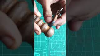 Burnishing of a leather key holder  beginner leather projects leathercraft leatherkeychain [upl. by Toll]