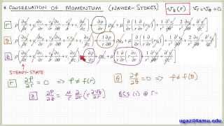 Applying the NavierStokes Equations part 2  Lecture 47  Chemical Engineering Fluid Mechanics [upl. by Irvin]