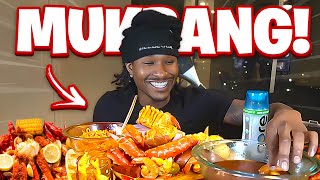 Duke Dennis Does A ASMR Spicy Sea Food MUKBANG 🌶️🥵 [upl. by Enyawed18]