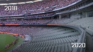 Anzac Day at the MCG  2020 in contrast to previous years  AFL [upl. by Vickey]