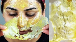 How to Remove Facial Hair  100 NATURAL Home Remedy [upl. by Roter]