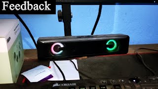 Caixa De Som Soundbar Gamer RGB  Feedback [upl. by Phenica]