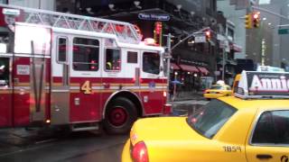 FDNY truck Ladder 4 stuck in traffic [upl. by Kasevich]