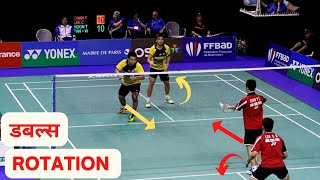 Badminton DOUBLES rules in Hindi  ROTATION  ATTACK DEFENCE amp SERVICE badminton rules [upl. by Anaehs]