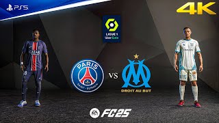 FC 25  PSG vs Marseille  Ligue 1 2425 Full Match  PS5™ 4K60 [upl. by Sheffy]