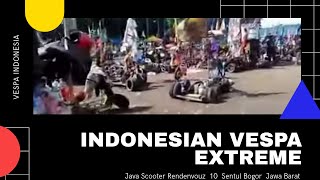 Indonesian Extreme Scooter  Vespa Extreme JSR10 Javascooterrendenvouz [upl. by Ddarb]