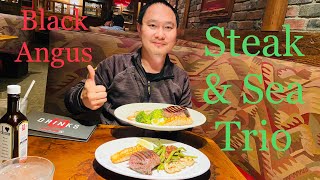 Trying Out NEW STEAK amp SEA TRIO  Black Angus Steak House [upl. by Immak]