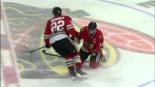 Willie Mitchell Huge Hit on Jonathan Toews [upl. by Winou129]