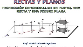 PROYECCIÓN ORTOGONAL DE UN PUNTO Y UNA RECTA SOBRE UN PLANO EN EL ESPACIO [upl. by Rooke]