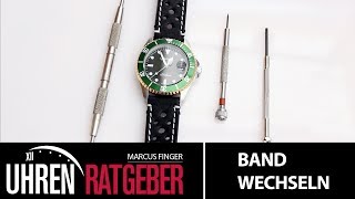 Uhrenarmband wechseln ohne Werkzeug  Uhrenband austauschen [upl. by Palumbo428]