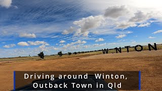 Driving through Outback Town Winton in QLD Australia [upl. by Wood]