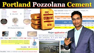 Portland Pozzolana Cement PPC  Application  Manufacturing process  Advantage Quality parameter [upl. by Miah]