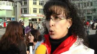 Demo gegen Christenverfolgung 120311 Frankfurt Interview Martha Moussa FW [upl. by Uhsoj]