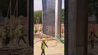 Installation process of underground reinforced concrete continuous wall [upl. by Joelle58]